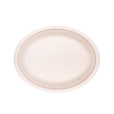 10"×8" Bagasse Oval Plate