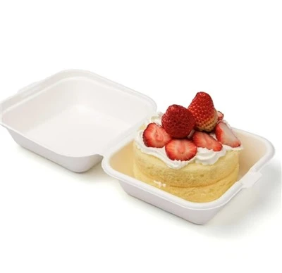 6 Inch Biodegradable Bagasse Burger Box