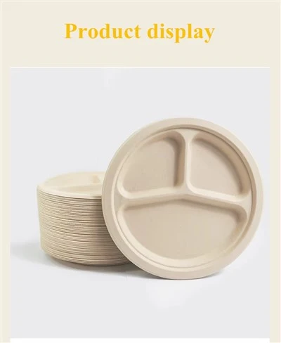 9 Inch 3 Compartment Round Plate