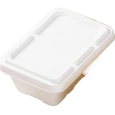Bagasse Lid for 4-compt Container