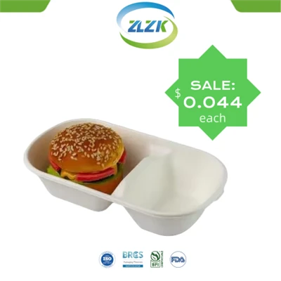 Biodegradable Disposable Lunch Box Made From Bagasse Sugarcane
