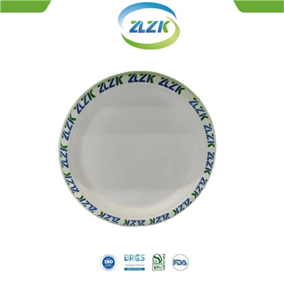 Biodegradable Disposable Round Plates With Customized Logo