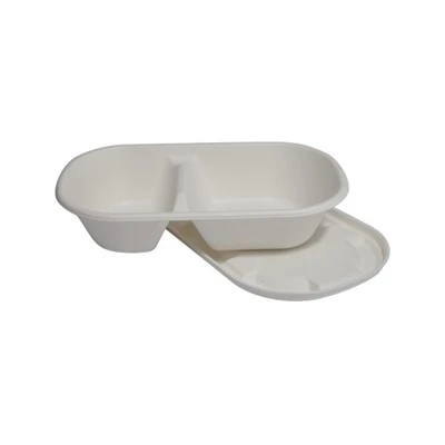 Disposable Compostable Tableware Biodegradable Sugarcane Lunch Box Bagasse Microwavable