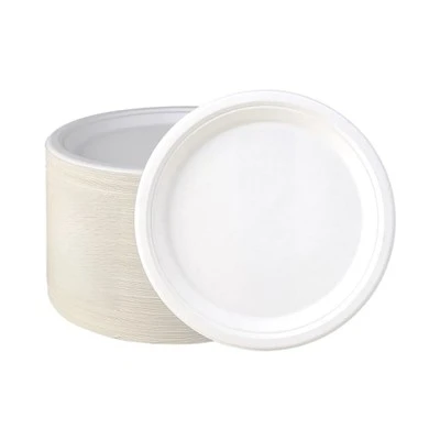 White Bagasse Round Plate